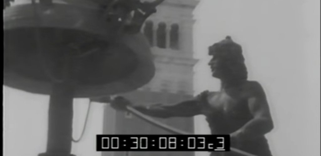 Antiguo video del «orologio dei mori». Plaza San Marco, Venezia.