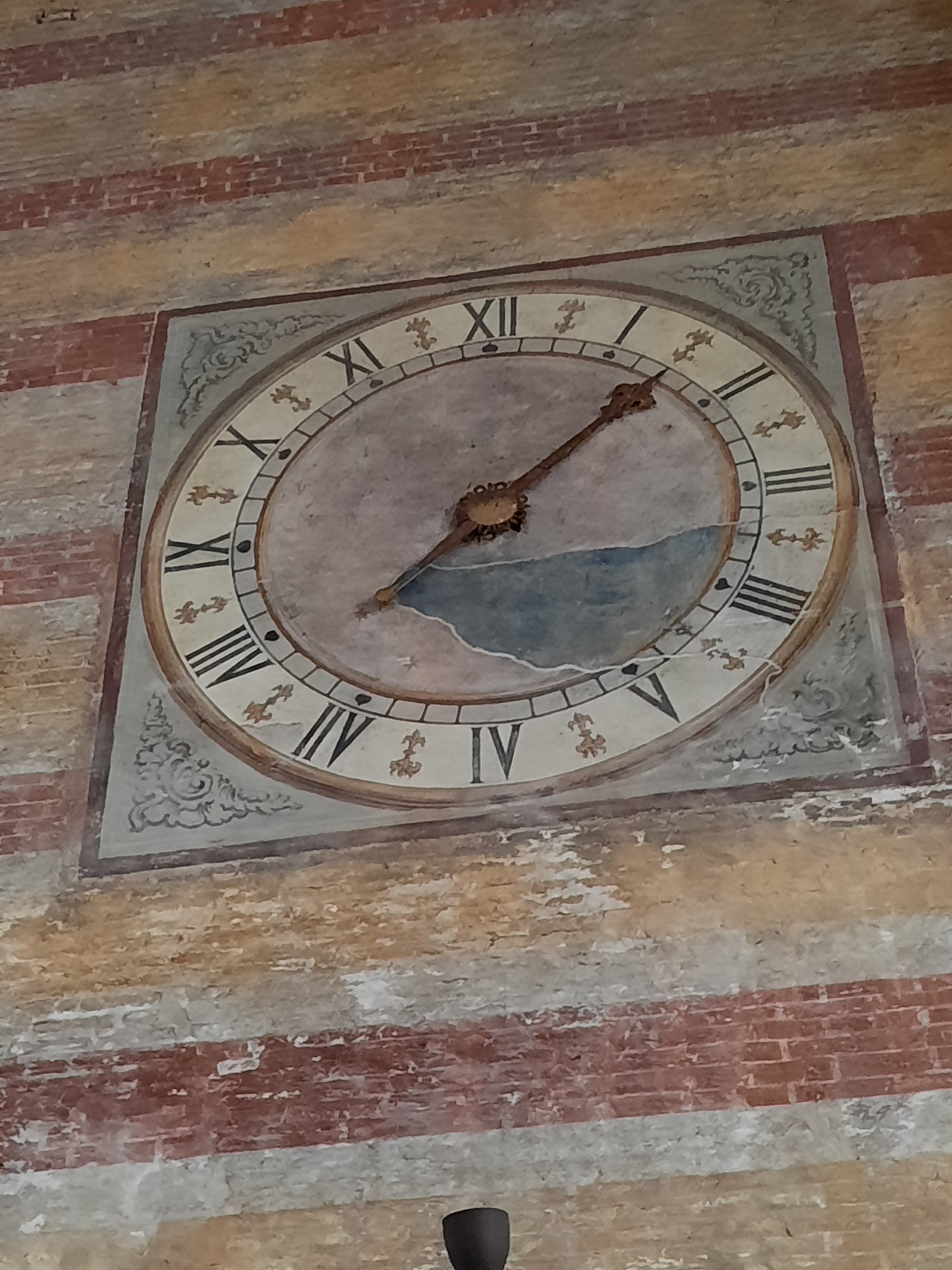 El reloj de la “chiesa degli Eremitani”. Padova.